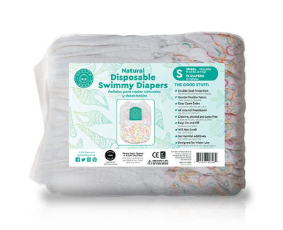 Little Toes Natural Disposable Swimmy Diapers - 12 count small size pack