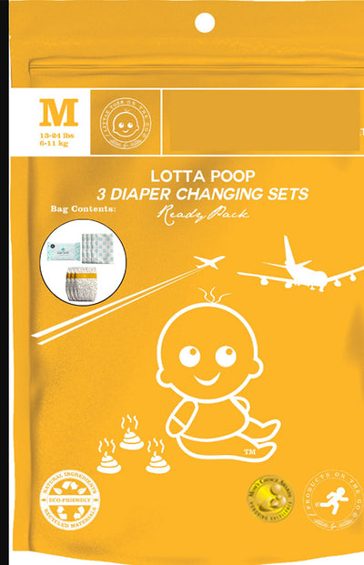 Lotta Poop Three Time Complete Diaper Change Set