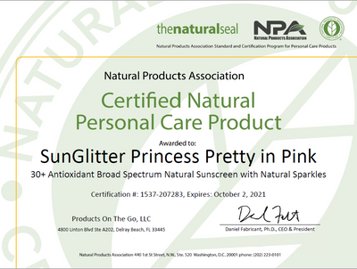 SunGlitter Princess® Pretty in Pink Natural Sunscreen